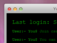 Full CSS3 Terminal window