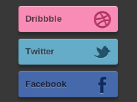 Simple Yet Amazing CSS3 Social Buttons
