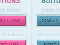 Pink and Blue CSS Buttons