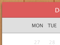 Pure CSS Calendar