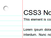 CSS3 Notebook Paper