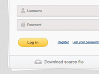 Login form using HTML5 and CSS3